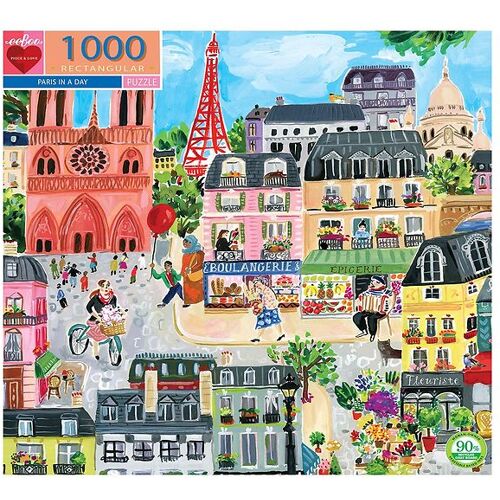 Eeboo Puzzlespiel - 1000 Teile - Paris an einem Tag - One Size - Eeboo Puzzlespiele