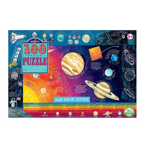 Eeboo Puzzlespiel - 100 Teile - Sonnensystem