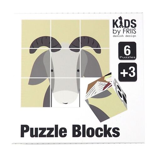 Kids by Friis Klötze m. Puzzlespiel - 9 Klötze - Abenteuer