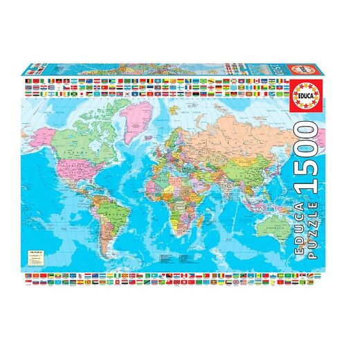 Educa Puzzlespiel - 1500 Teile - Weltkarte
