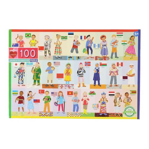 Eeboo Puzzlespiel - 100 Teile - Kinder der Welt