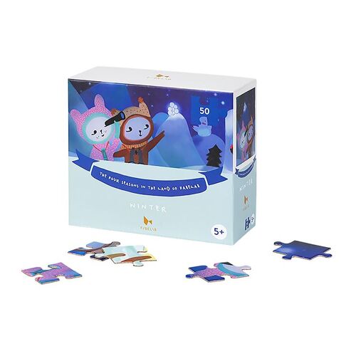 Fabelab Puzzlespiel - 50 Teile - Vier Jahreszeiten - Winter