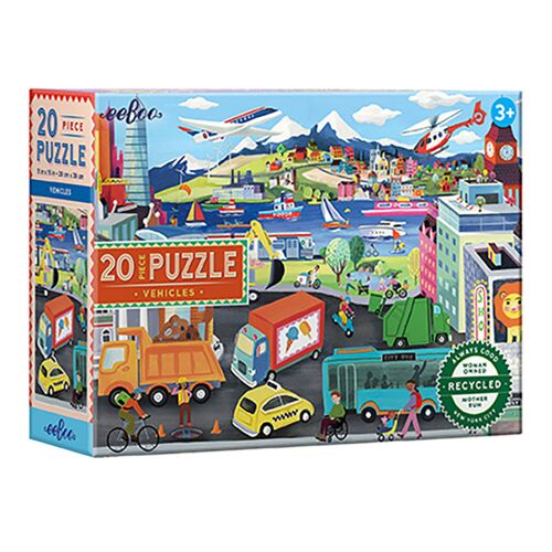 Eeboo Puzzlespiel - 20 Teile - 28x38 cm - Transportmittel - One Size - Eeboo Puzzlespiel