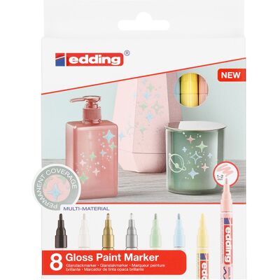 Persen Verlag edding 751 Glanzlack-Marker, 8er-Set - pastell Persen Verlag edding 751 Glanzlack-Marker, 8er-Set - pastell