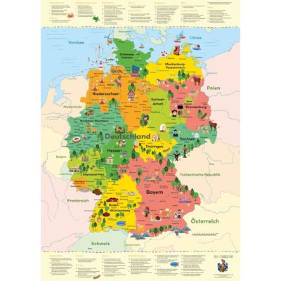 Persen Verlag COLUMBUS Kinder Deutschlandkarte Persen Verlag COLUMBUS Kinder Deutschlandkarte