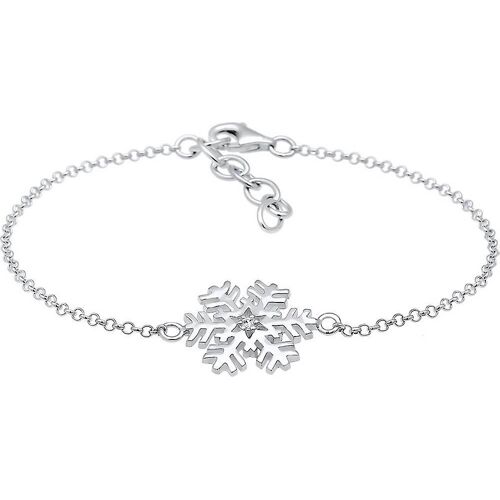 Elli, Armband Schneeflocke Xmas Kristalle 925 Silber in silber, Schmuck für Damen silber Damen 16 cm