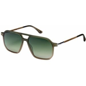 Mey & Edlich Wood Fellas Herren Sonnen-Brille Gruen einfarbig 01