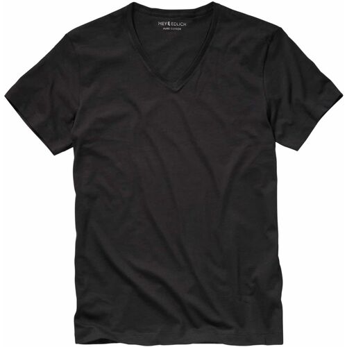 Mey & Edlich Benchmark-Shirt V-Neck Doppelpack Schwarz S