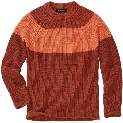 Mey & Edlich Pullover Contrasto Orange 58 Mey & Edlich Pullover Contrasto Orange 58