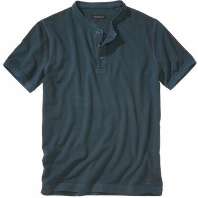Mey & Edlich Stehkragen-Polo Blau 3XL Mey & Edlich Stehkragen-Polo Blau 3XL