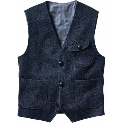Mey & Edlich Portugiesische Tweed-Weste Blau 50 Mey & Edlich Portugiesische Tweed-Weste Blau 50