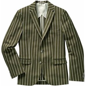 Mey & Edlich Herren Jacket Slim Fit Gruen gestreift 102, 106, 110, 46, 48, 50, 52, 54, 56, 58, 98