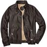 Heinz Bauer Manufakt Herren Leather Blouson Regular Fit Braun einfarbig 46, 48, 50, 52, 54, 56, 58