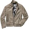 Heinz Bauer Manufakt Herren Leder-Jacke Regular Fit Grau einfarbig 46, 48, 50, 52, 54, 56, 58