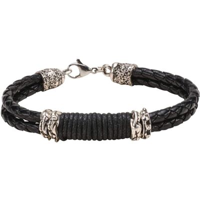 Mey & Edlich Massives Lederarmband Schwarz L Mey & Edlich Massives Lederarmband Schwarz L