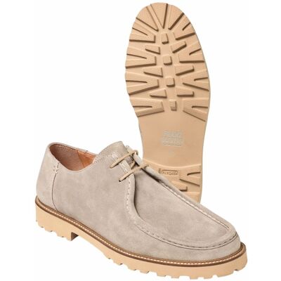 Franz Gustav Veloursleder-Halbschnürer Beige 45 Franz Gustav Veloursleder-Halbschnürer Beige 45