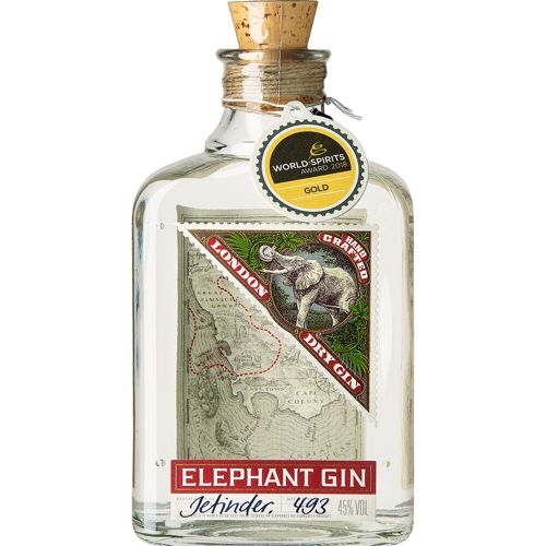 Elephant Gin Ltd. Elephant London Dry Gin, 0,5 L, 45% Vol., Spirituosen