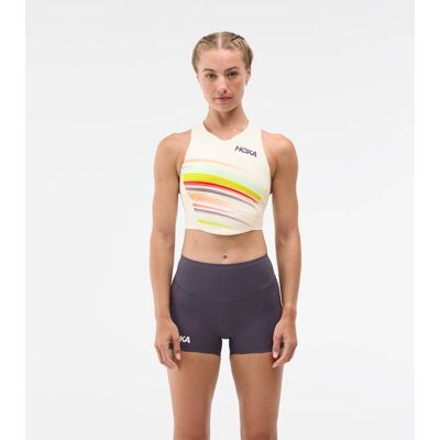HOKA Race Day Crop-BH für Damen in Alabaster Flare Größe XL Sport-BHs HOKA Race Day Crop-BH für Damen in Alabaster Flare Größe XL Sport-BHs