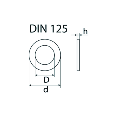 Edelstahl Scheiben 4,3mm-9mm A2 - DIN 125, M4, 100 Stück Edelstahl Scheiben 4,3mm-9mm A2 - DIN 125, M4, 100 Stück
