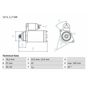 Bosch Anlasser (0 986 020 320) Für Vw Caddy Iii Starter