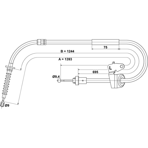 Ate Seilzug, Feststellbremse 24.3727-0241.2 Für Mini 34406769955
