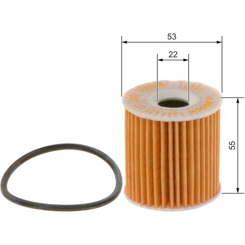 Bosch Ölfilter 1 457 429 127 Mit Dichtung 53mm Für Mercedes-Benz Smart 1601800310 0019727v001000000 0008034v001000000
