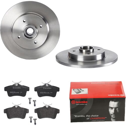Brembo Bremsensatz, Scheibenbremse 1420-55716 Hinten Rechts Links Voll 268mm Für Peugeot Citroën Ds (Capsa) 425444 1612845780 1608681680