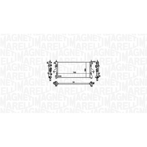 Magneti Marelli Kühler, Motorkühlung 350213126900 Für Alfarome/fiat/lanci 1362308080 1349207080 1349196080