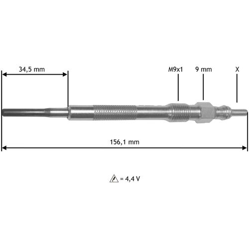 Valeo Glühkerze 345219 4,4v Für Alfa Romeo Peugeot Fiat Citroën Vauxhall Lancia Chrysler Opel Chevrolet 1826357 55210051 5960-L4