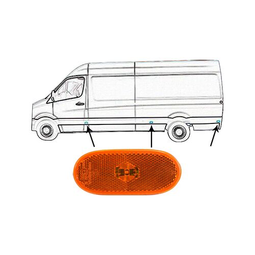 Van Wezel Seitenmarkierungsleuchte 5862917 Beidseitig Led Für Vw Mercedes-Benz 9068201456 2e0945061d Gelb