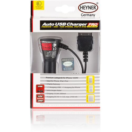 Heyner Usb / Iphone, Ipad & Ipod Ladegerät 511700 Ladekabel, Zigarettenanzünder
