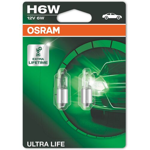 Osram Ultra Life H6w Doppelblister 64132ult-2bl Glühlampe, Rückfahrleuchte,Glühlampe, Kennzeichenleuchte,Glühlampe, Park-/positionsleuchte,Glühlampe,