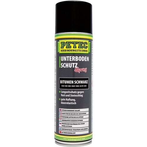 Petec Unterbodenschutz Unterbodenschutz Bitumen. Spray. Schwarz Schwarz 0.5 L Schwarz