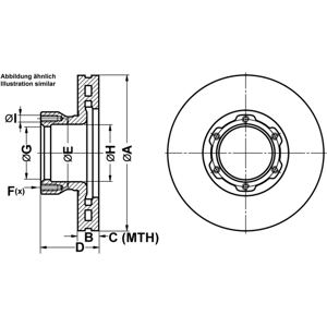 Ate Bremsscheibe 24013001031 Belüftet 324mm 30mm Für Mercedes Ate Bremsscheibe 24013001031 Belüftet 324mm 30mm Für Mercedes