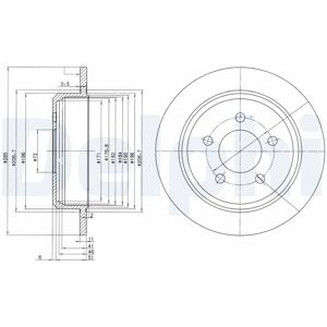 Delphi Bremsscheibe Bg3073 285mm 11mm Für Jeep Delphi Bremsscheibe Bg3073 285mm 11mm Für Jeep