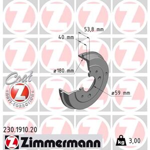 Zimmermann Bremstrommel 230191020 Hinterachse Für Ford Fiat Zimmermann Bremstrommel 230191020 Hinterachse Für Ford Fiat