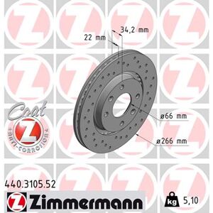 Zimmermann Bremsscheibe 440310552 Vorderachse Gelocht 266mm 22mm Für Citroën/peugeot Opel Peugeot (Df-Psa) Citroën Zimmermann Bremsscheibe 440310552 Vorderachse Gelocht 266mm 22mm Für Citroën/peugeot Opel Peugeot (Df-Psa) Citroën