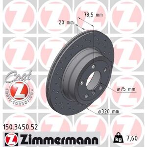 Zimmermann Bremsscheibe 150345052 Hinterachse Gelocht 320mm 20mm Für Bmw Zimmermann Bremsscheibe 150345052 Hinterachse Gelocht 320mm 20mm Für Bmw