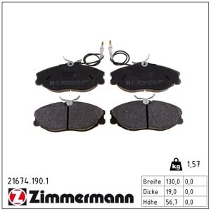 Zimmermann Bremsbelagsatz, Scheibenbremse 216741901 Vorderachse Für Citroën/peugeot Zimmermann Bremsbelagsatz, Scheibenbremse 216741901 Vorderachse Für Citroën/peugeot