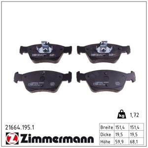 Zimmermann Bremsbelagsatz, Scheibenbremse 216641951 Vorderachse Für Mercedes Zimmermann Bremsbelagsatz, Scheibenbremse 216641951 Vorderachse Für Mercedes