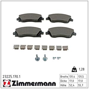 Zimmermann Bremsbelagsatz, Scheibenbremse 232251701 Vorderachse Für Opel Zimmermann Bremsbelagsatz, Scheibenbremse 232251701 Vorderachse Für Opel