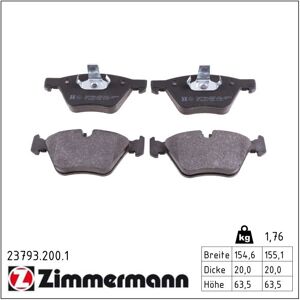 Zimmermann Bremsbelagsatz, Scheibenbremse 237932001 Vorderachse Für Bmw (Brilliance) Zimmermann Bremsbelagsatz, Scheibenbremse 237932001 Vorderachse Für Bmw (Brilliance)
