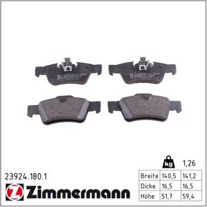 Zimmermann Bremsbelagsatz, Scheibenbremse 239241801 Hinterachse Für Mercedes Zimmermann Bremsbelagsatz, Scheibenbremse 239241801 Hinterachse Für Mercedes