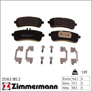 Zimmermann Bremsbelagsatz, Scheibenbremse 251631852 Hinterachse Für Mercedes Zimmermann Bremsbelagsatz, Scheibenbremse 251631852 Hinterachse Für Mercedes