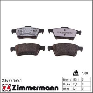 Zimmermann Bremsbelagsatz, Scheibenbremse 234829651 Hinterachse Für Renault Nissan Zimmermann Bremsbelagsatz, Scheibenbremse 234829651 Hinterachse Für Renault Nissan