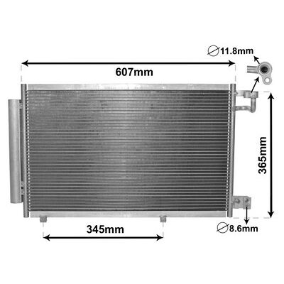 VAN WEZEL 18005439 Kondensator - Aluminium - Für Ford Fiesta VAN WEZEL 18005439 Kondensator - Aluminium - Für Ford Fiesta