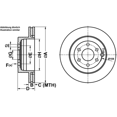 ATE Modell 24.0118-0724.1 Belüfteter Bremsscheibe für Nissan ATE Modell 24.0118-0724.1 Belüfteter Bremsscheibe für Nissan