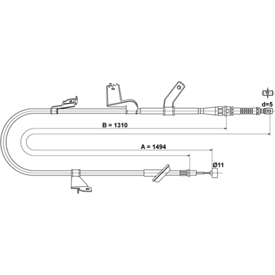 ATE 24.3727-2008.2 Handbremsezug - Suzuki Swift 3 ATE 24.3727-2008.2 Handbremsezug - Suzuki Swift 3