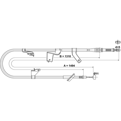 ATE 24.3727-2009.2 Handbremsseil - Suzuki Swift 3 ATE 24.3727-2009.2 Handbremsseil - Suzuki Swift 3