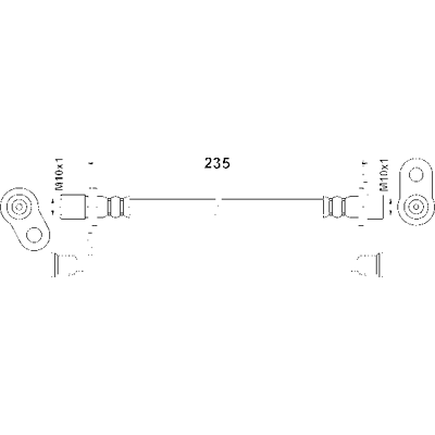 Ate MN116236 Bremsleitung - Hinten Rechts Innen - 235mm Ate MN116236 Bremsleitung - Hinten Rechts Innen - 235mm